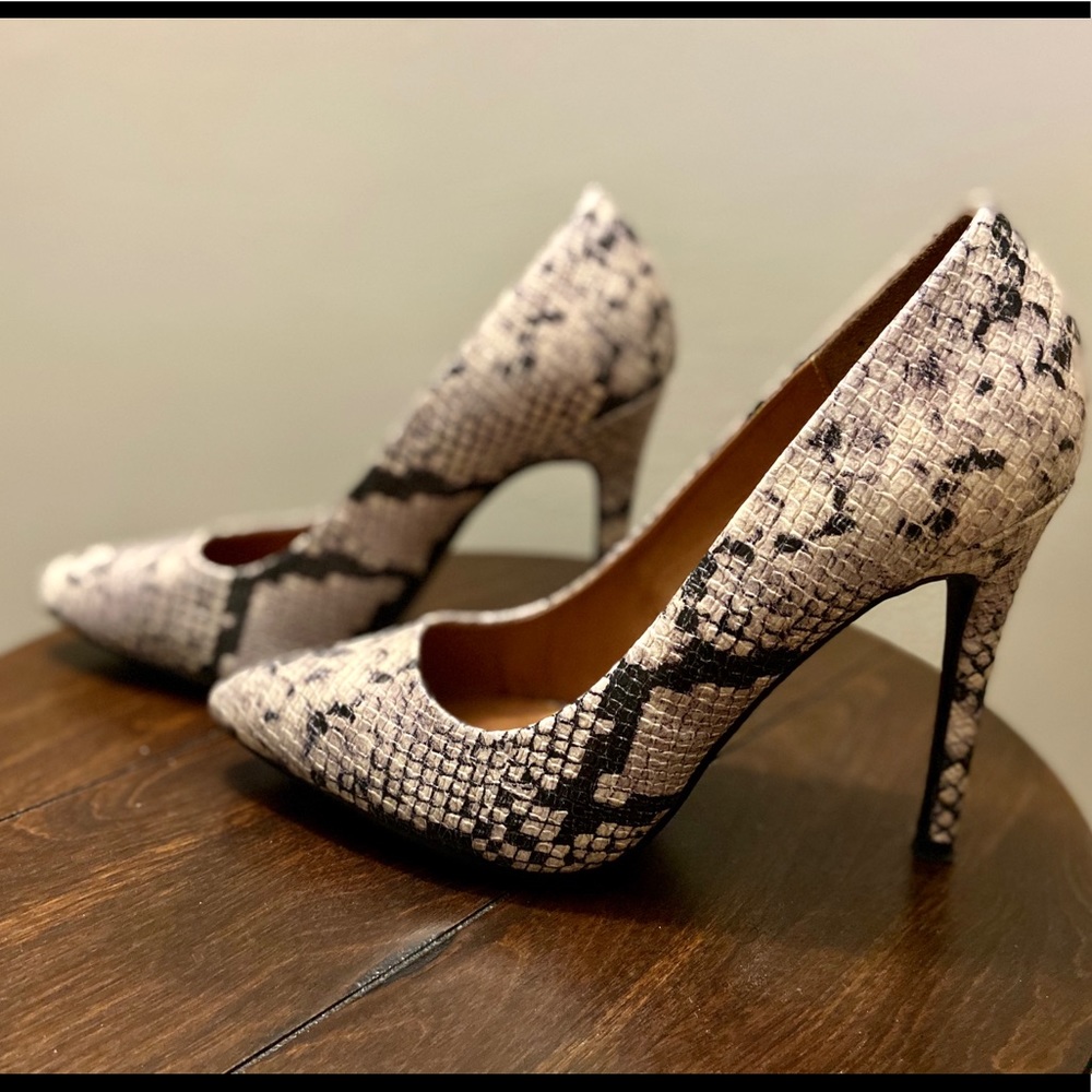 Snake Print Heels